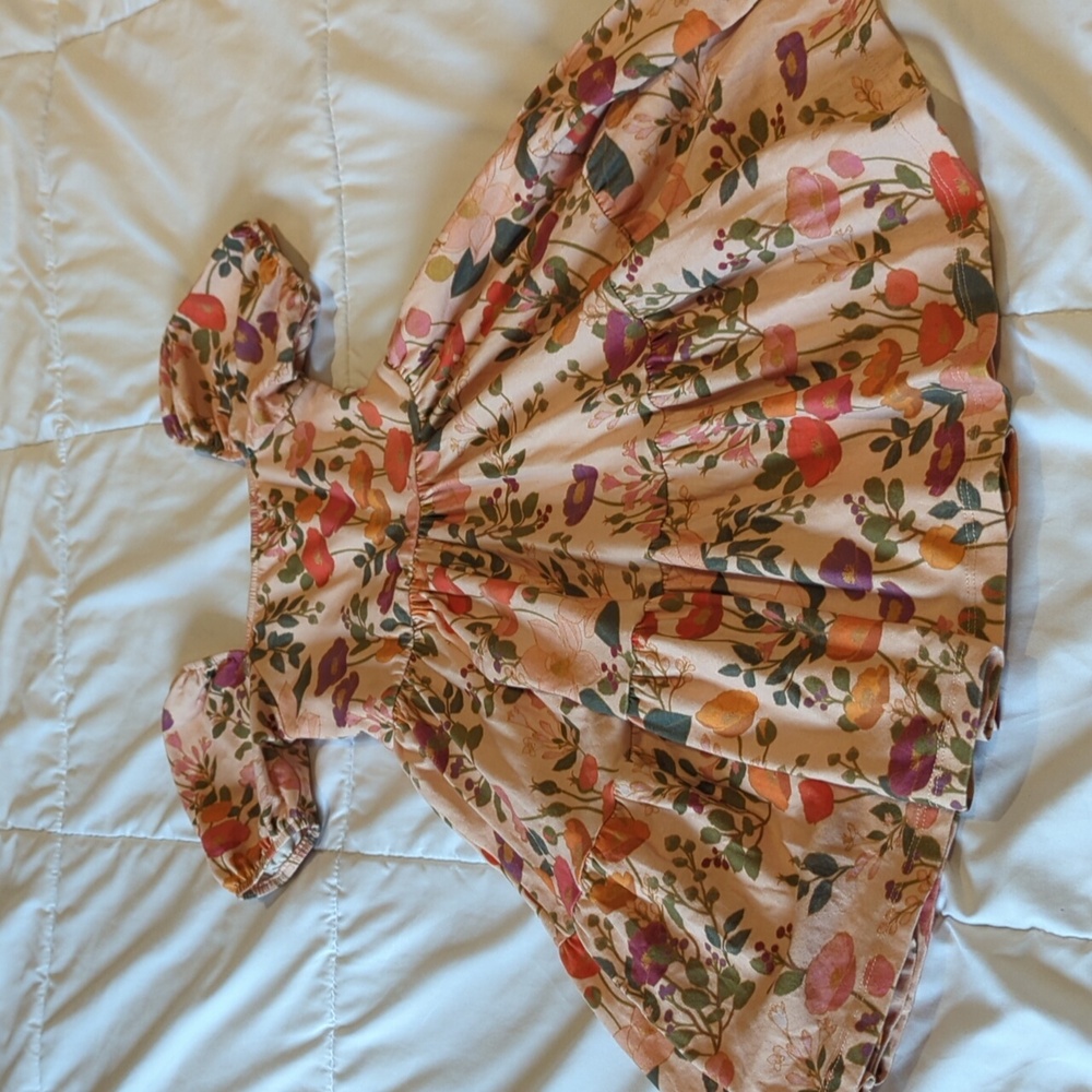 Alice And Ames Size 5 Juliet Peach Floral Dress